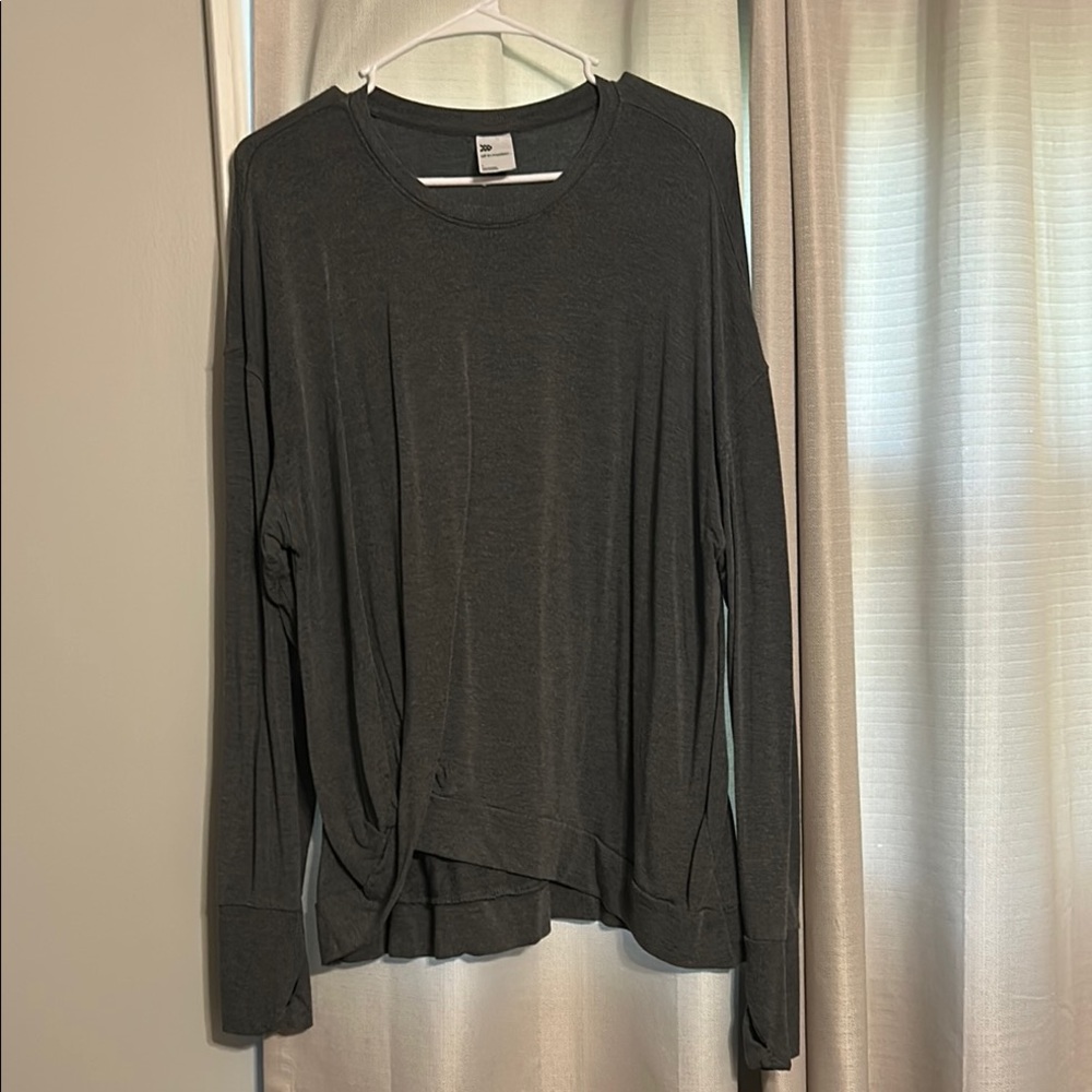 Dark Gray Long Sleeve Top